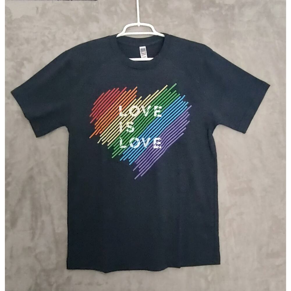 "Love Is Love" Adults T-shirt Barack Obama.com Gray Size M Royal Apparel